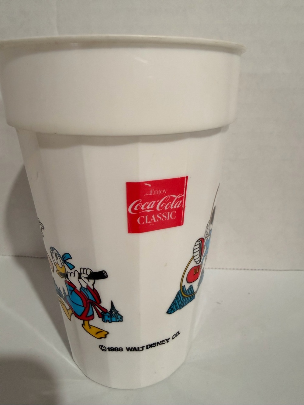 1988 Disney Epcot Coca Cola Cup Mickey Minnie Figment Goofy Souvenir Tumbler - Picture 3 of 4
